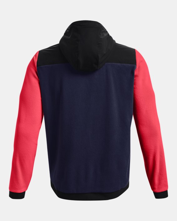 Men's UA RUSH™ Fleece Full-Zip Hoodie, Navy, pdpMainDesktop image number 7